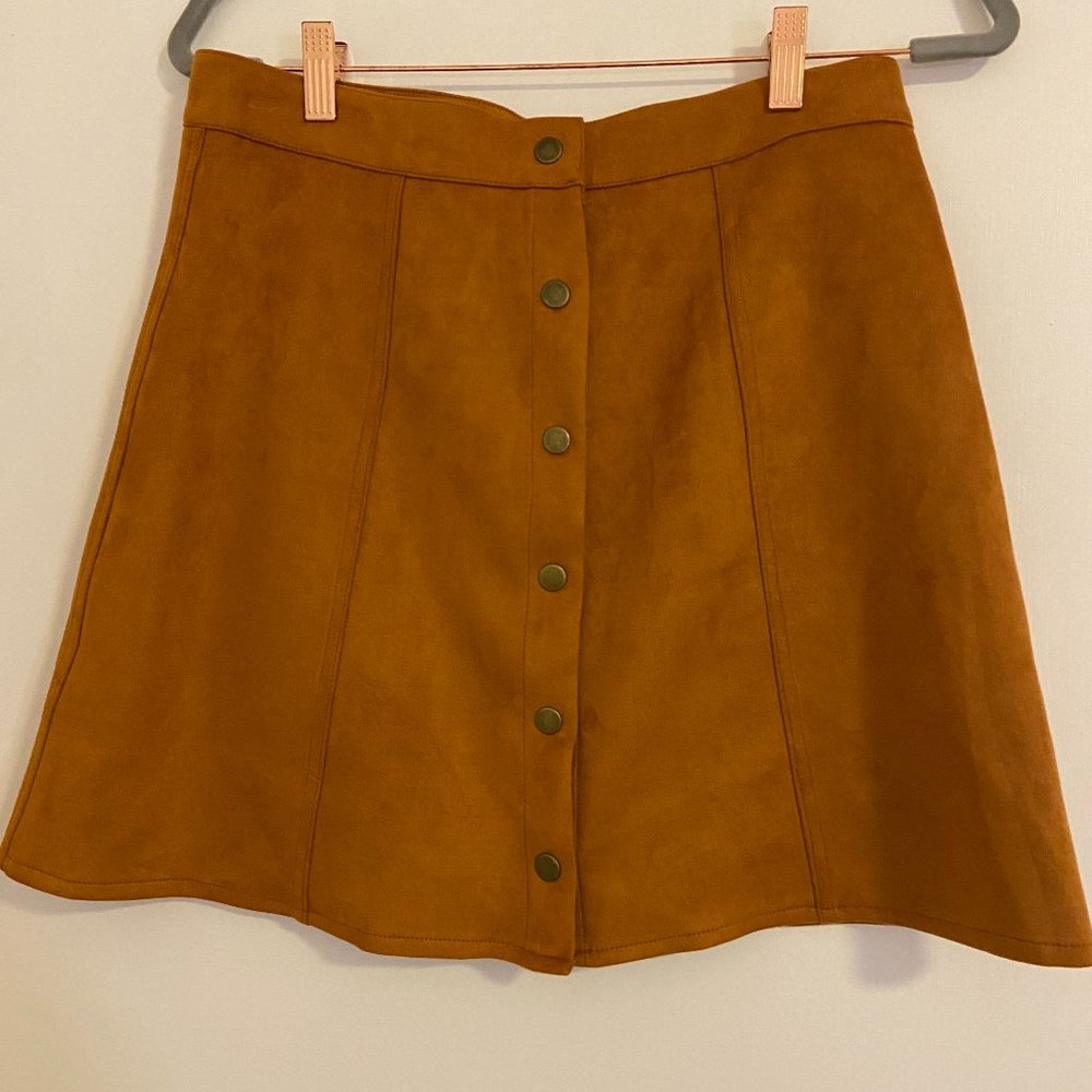 Persun Brown Suede Skirt in Medium